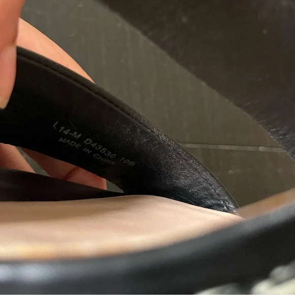 Cole Haan Ravenna Wedge Sandals Strap Leather Black Size 10 - Picture 4 of 5